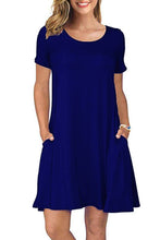 Load image into Gallery viewer, SOLID NAVY POCKET DRESS
